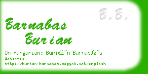 barnabas burian business card